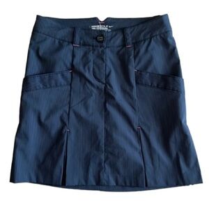 NIKE GOLF TOUR PERFORMANCE WOMENS SKIRT BLACK GRAY PINSTRIPE SIZE 0